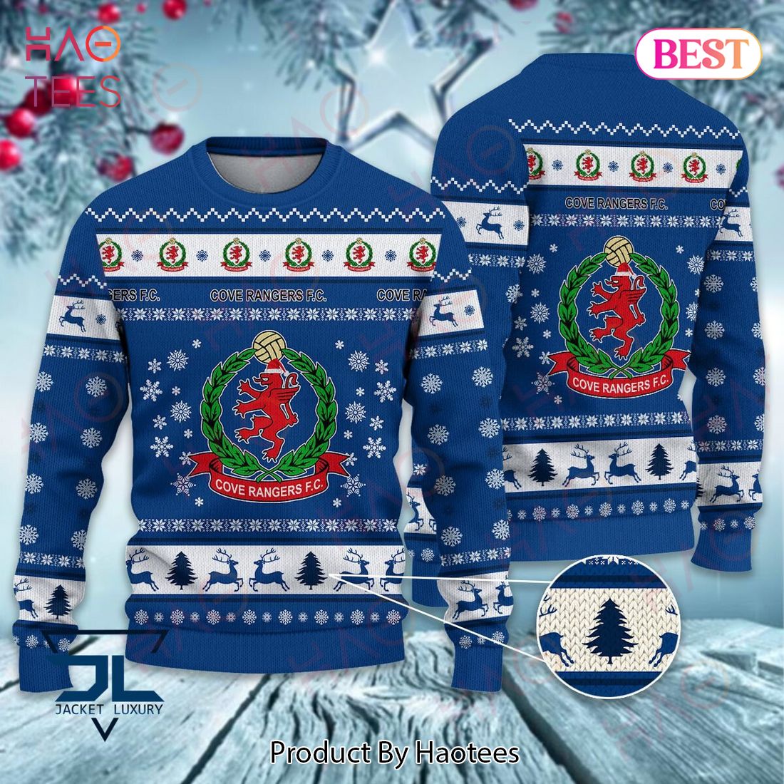 Cove Rangers F.C Christmas Luxury Brand Sweater Limited Edition Cove Rangers F.C Christmas Luxury Brand Sweater Limited Edition