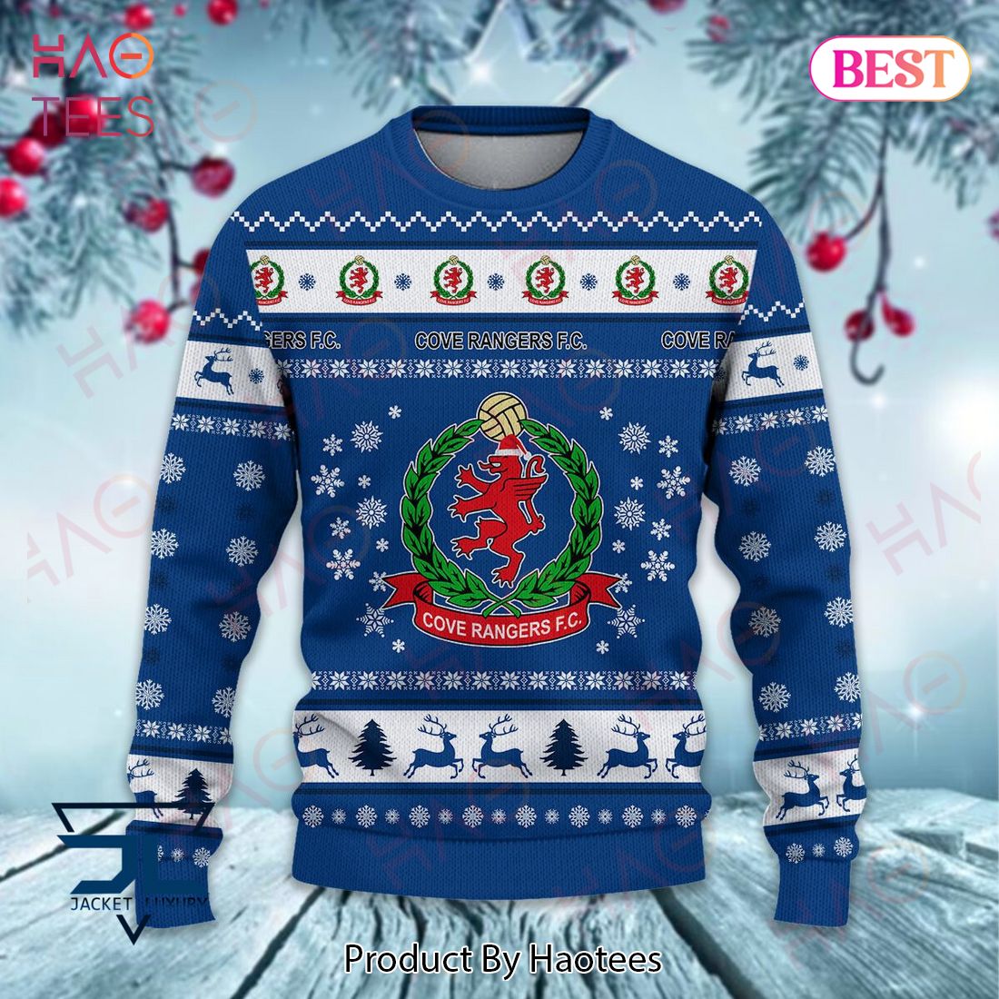 Cove Rangers F.C Christmas Luxury Brand Sweater Limited Edition Cove Rangers F.C Christmas Luxury Brand Sweater Limited Edition