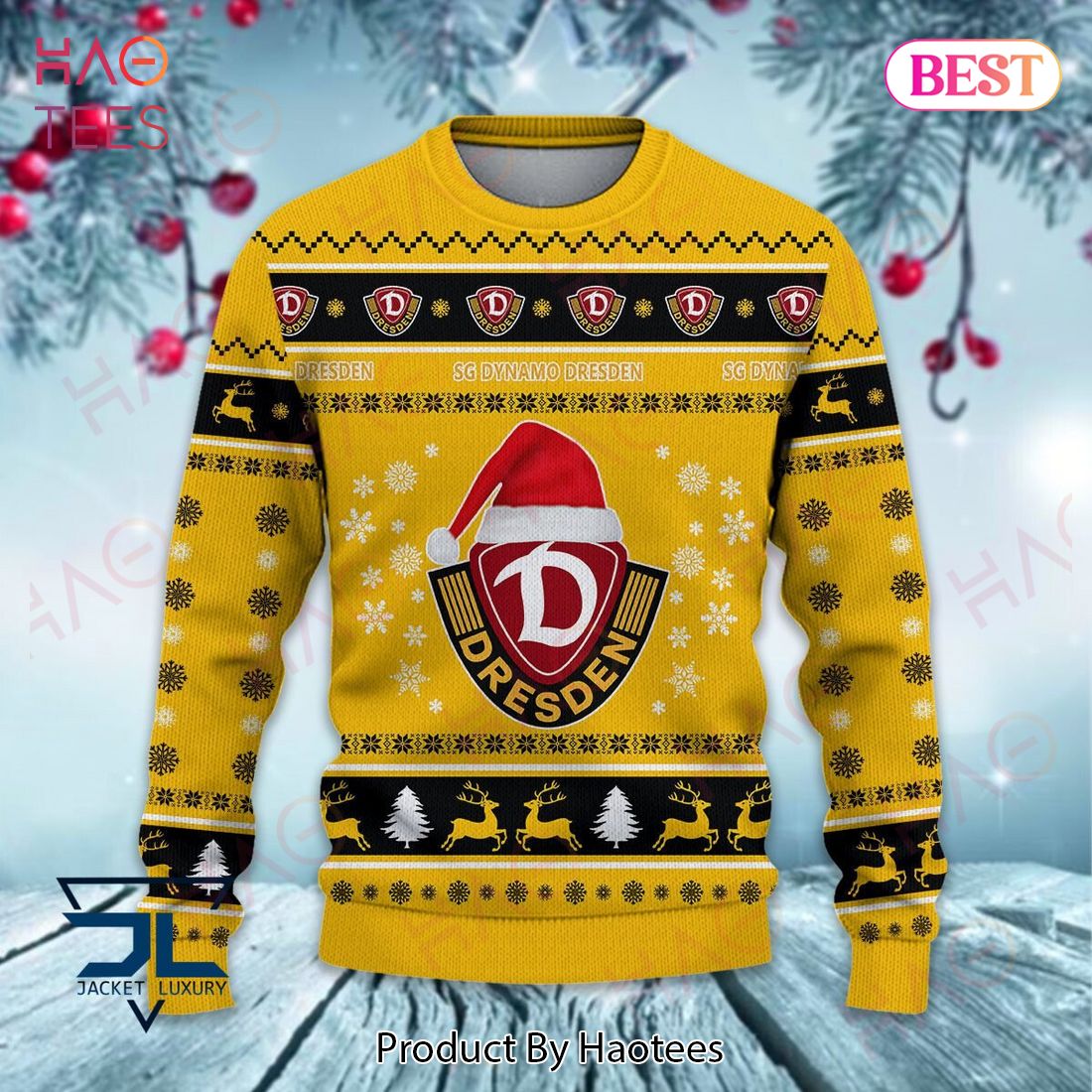 Dynamo Dresden Christmas Luxury Brand Sweater Limited Edition Dynamo Dresden Christmas Luxury Brand Sweater Limited Edition