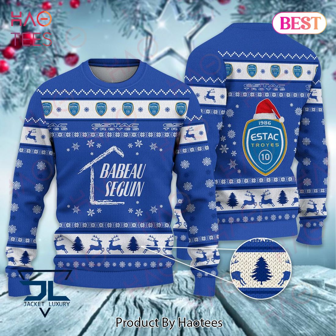 ESTAC Troyes Christmas Luxury Brand Sweater Limited Edition