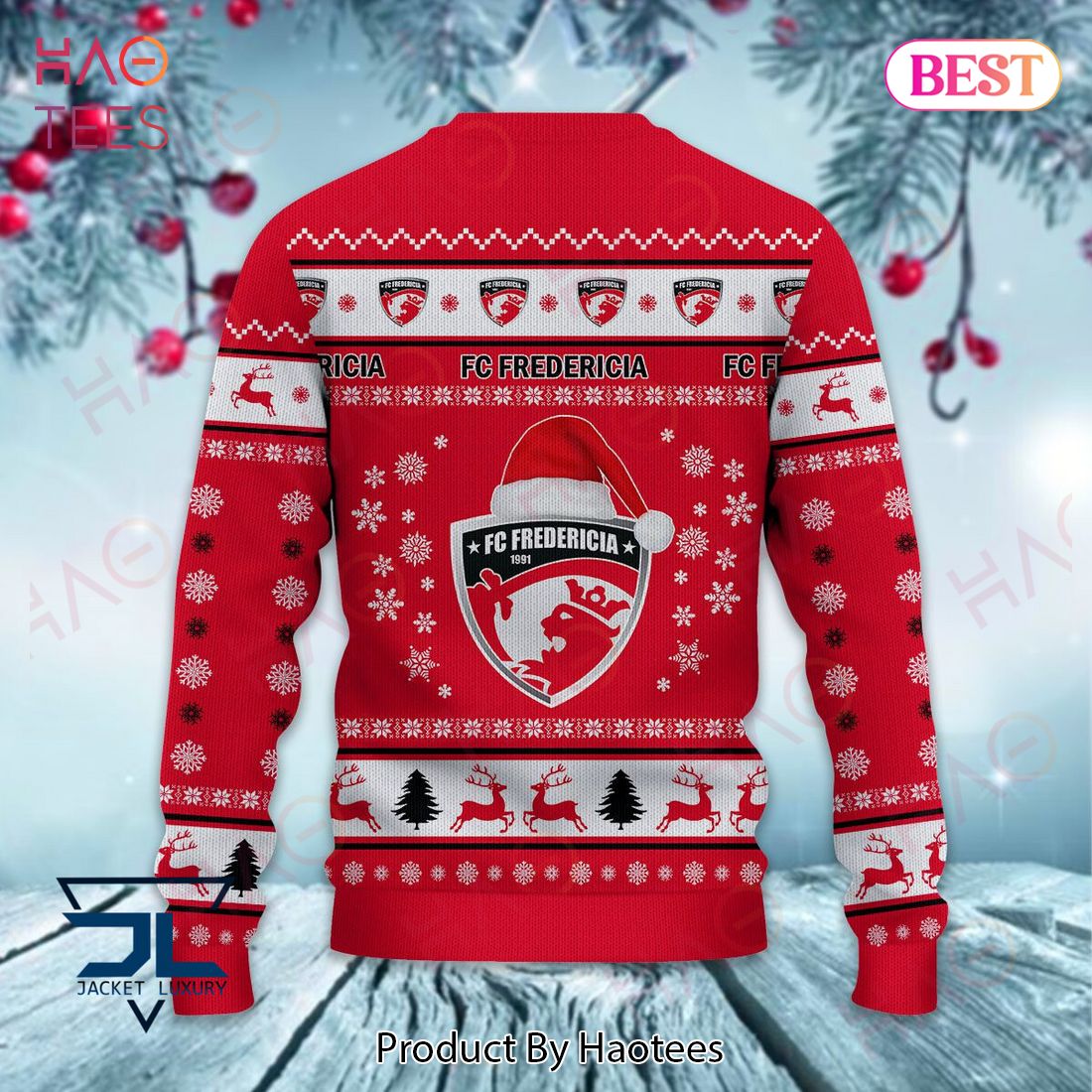 FC Fredericia 1991 Christmas Luxury Brand Sweater Limited Edition