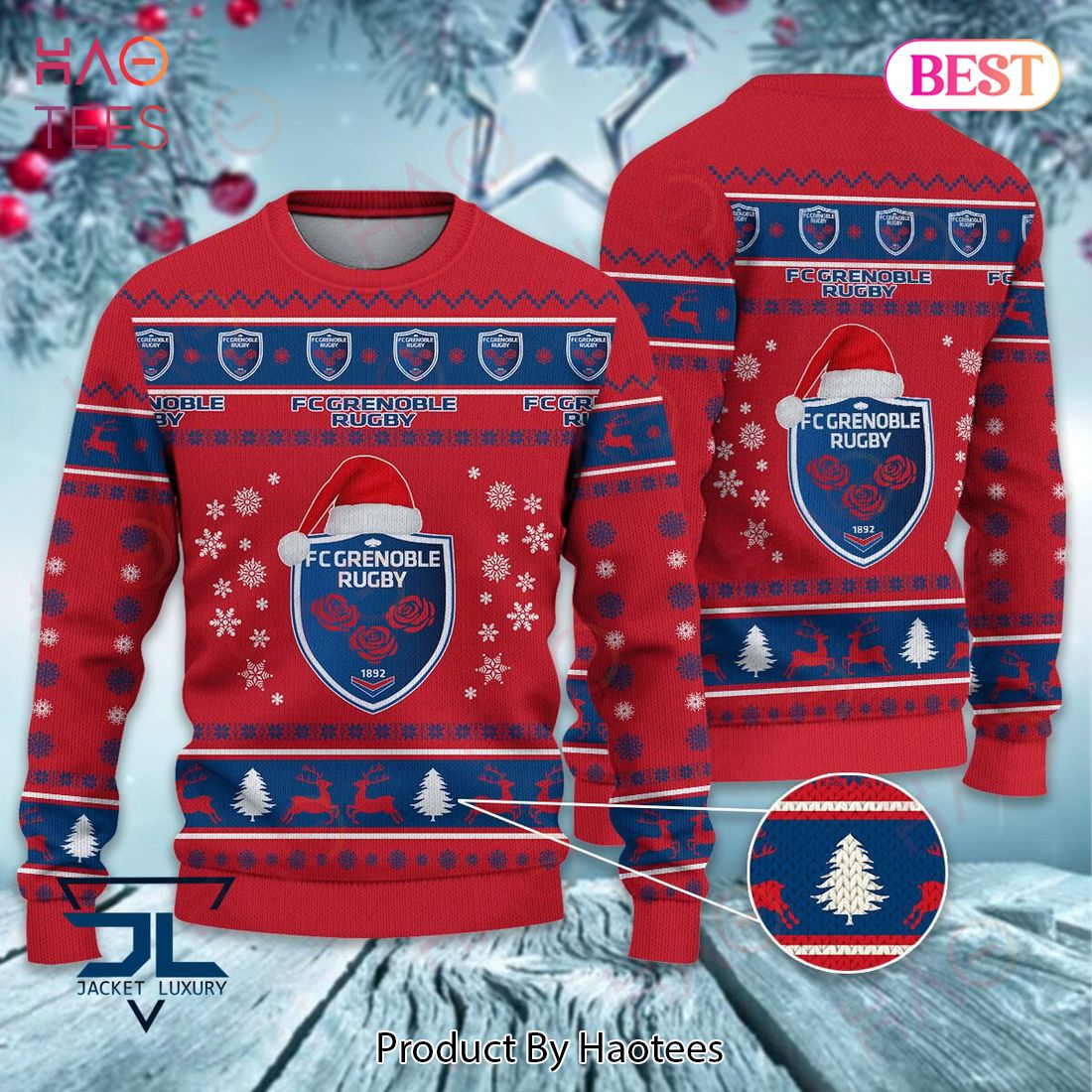 FC Grenoble Rugby Christmas Luxury Brand Sweater Limited Edition