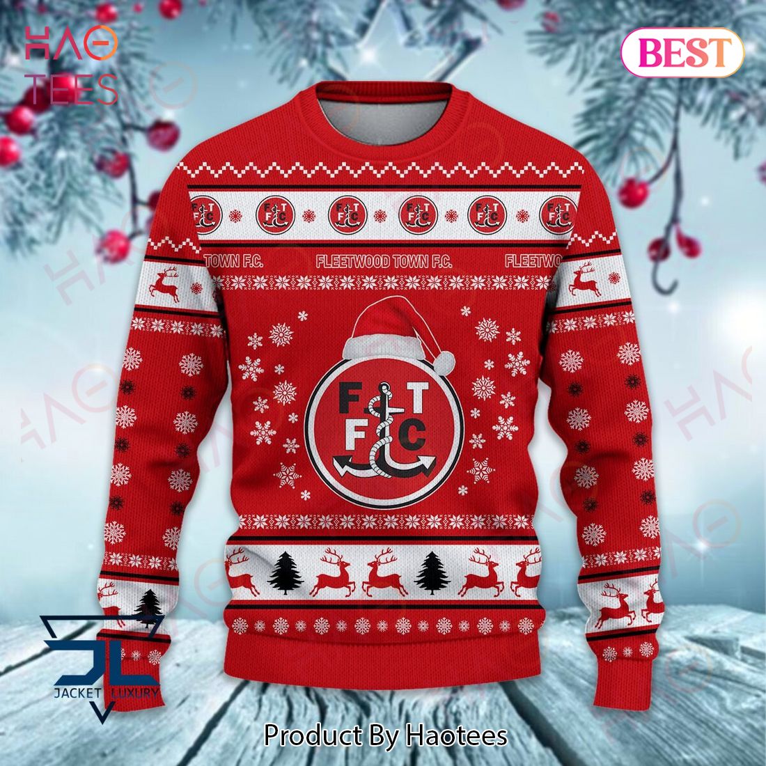 Fleetwood Town F.C Christmas Luxury Brand Sweater Limited Edition Fleetwood Town F.C Christmas Luxury Brand Sweater Limited Edition