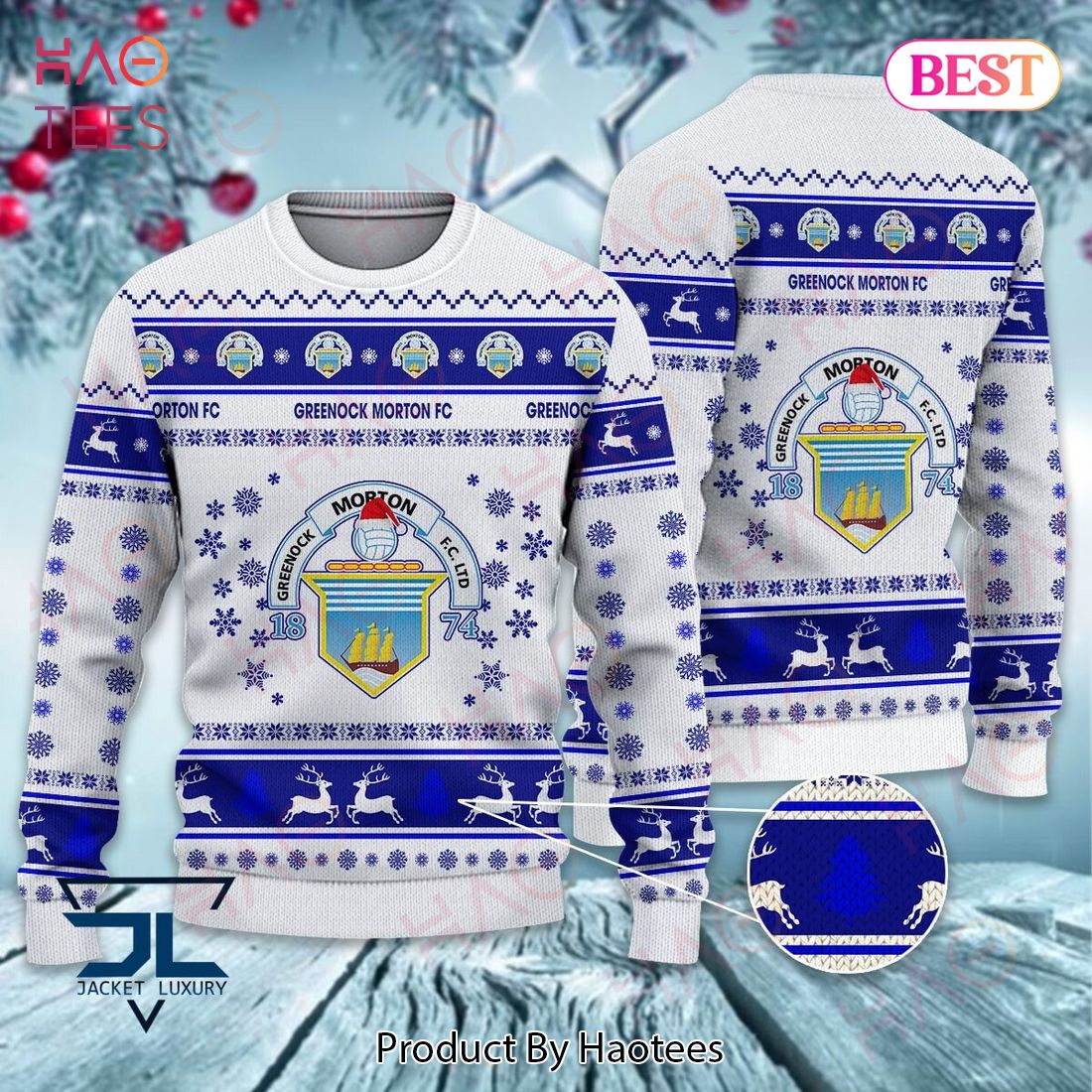 Greenock Morton F.C Christmas Luxury Brand Sweater Limited Edition Greenock Morton F.C Christmas Luxury Brand Sweater Limited Edition