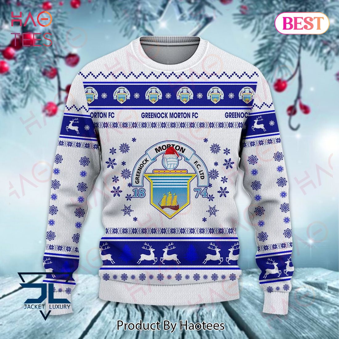 Greenock Morton F.C Christmas Luxury Brand Sweater Limited Edition Greenock Morton F.C Christmas Luxury Brand Sweater Limited Edition