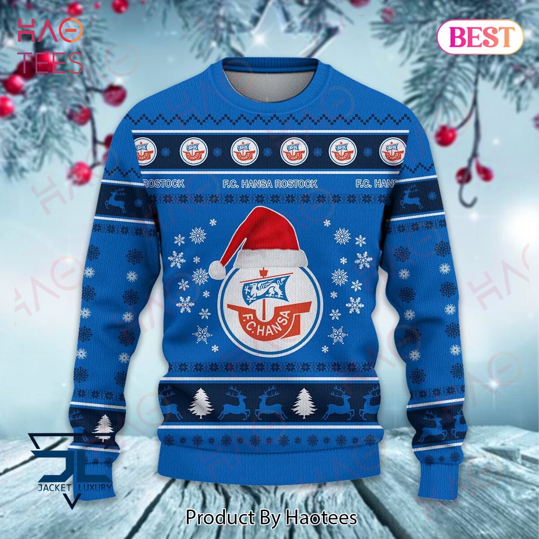 Hansa Rostock Black Mix Blue Luxury Brand Sweater Limited Edition Hansa Rostock Black Mix Blue Luxury Brand Sweater Limited Edition