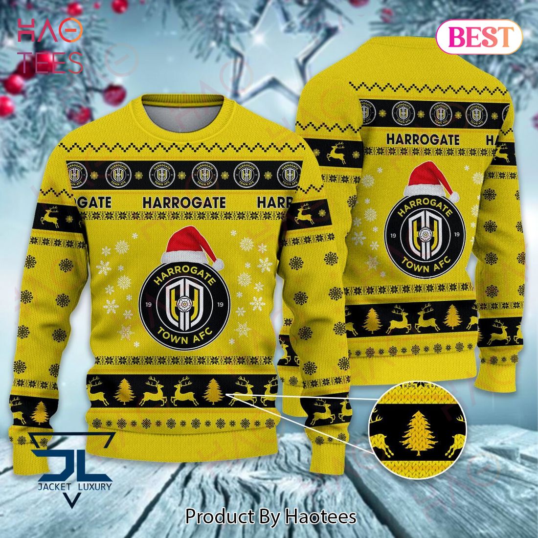 Harrogate Town AFC Christmas Luxury Brand Sweater Limited Edition
