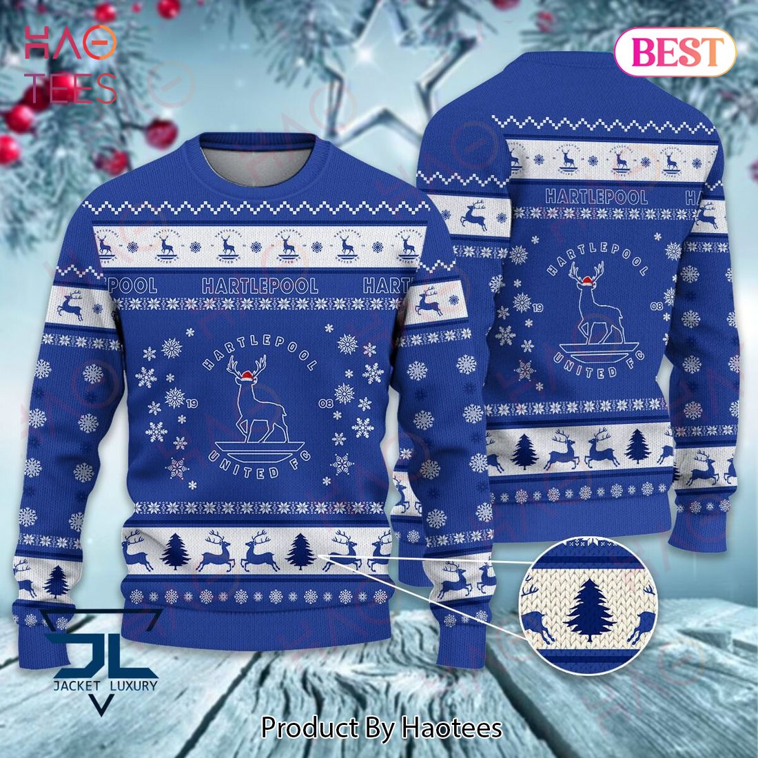 Hartlepool United Christmas Luxury Brand Sweater Limited Edition