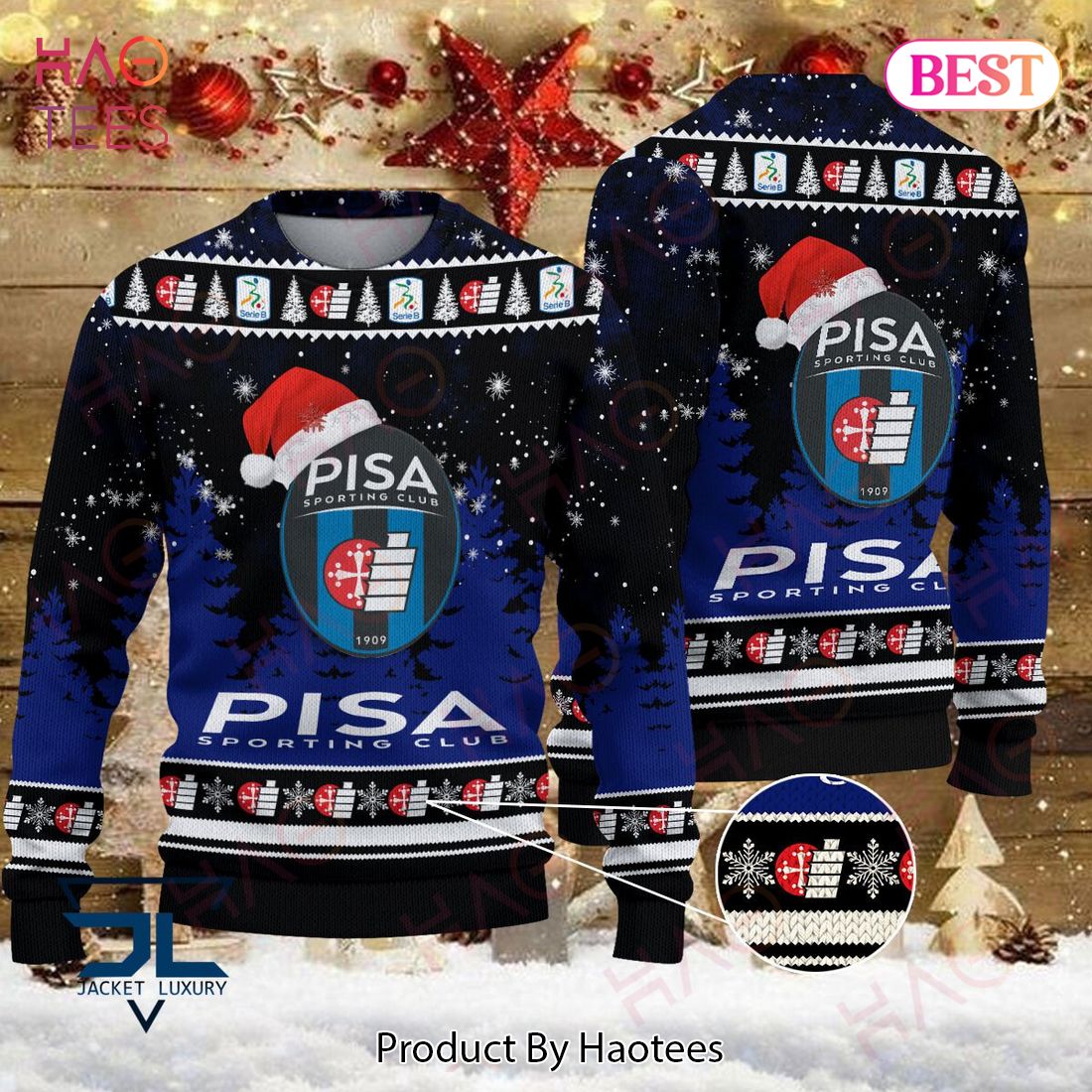 HOT AC Pisa 1909 Christmas Luxury Brand Sweater Limited Edition