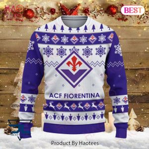 HOT ACF Fiorentina White Mix Violet Christmas Luxury Brand Sweater Limited Edition