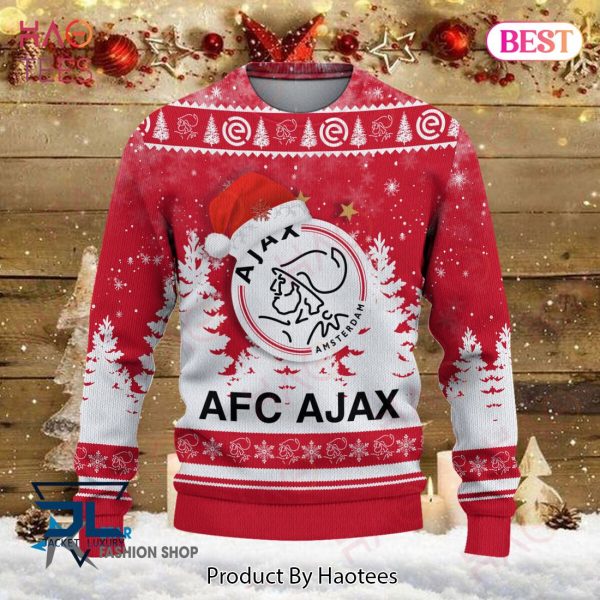HOT AFC Ajax Pink Mix White Christmas Luxury Brand Sweater Limited Edition