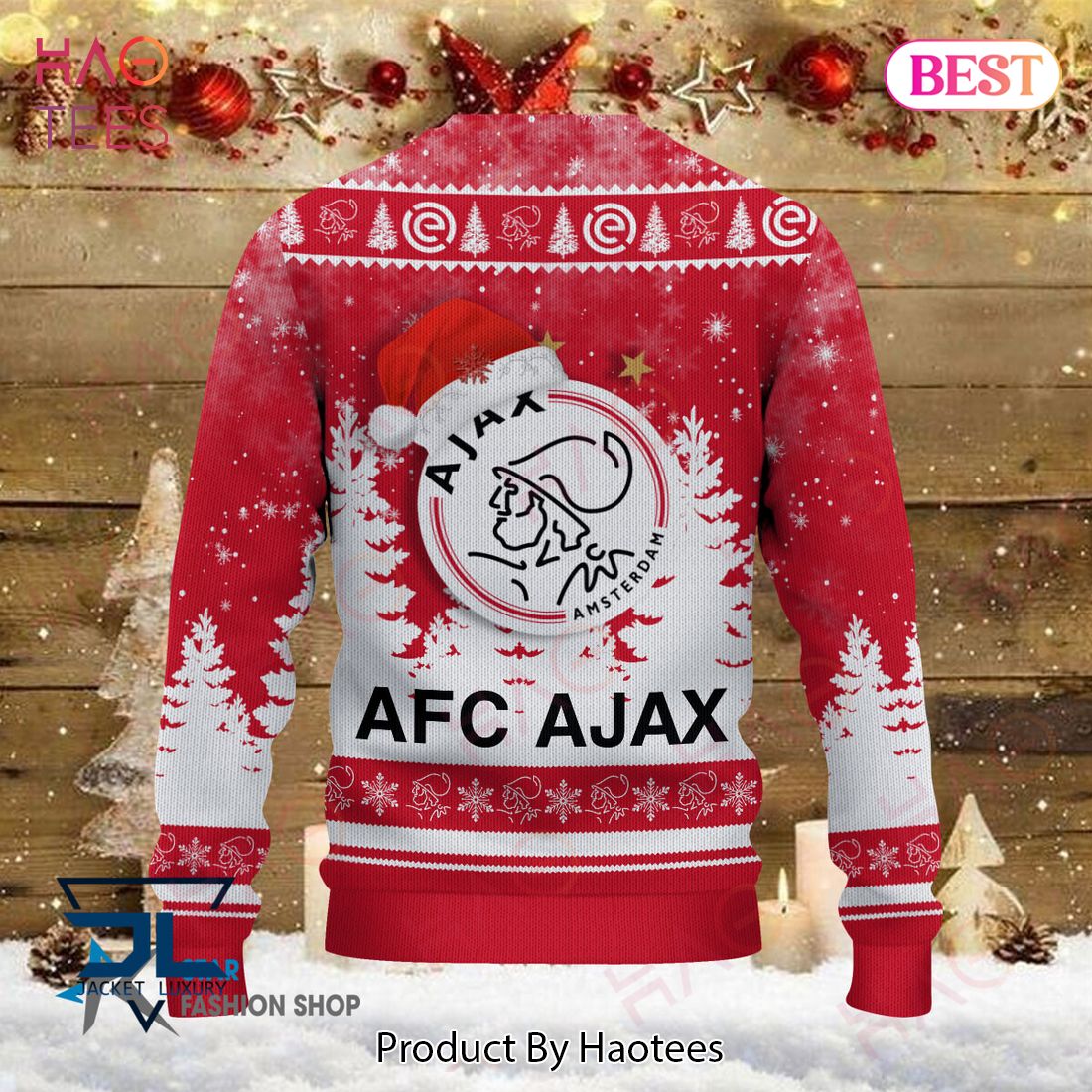 HOT AFC Ajax Pink Mix White Christmas Luxury Brand Sweater Limited Edition HOT AFC Ajax Pink Mix White Christmas Luxury Brand Sweater Limited Edition