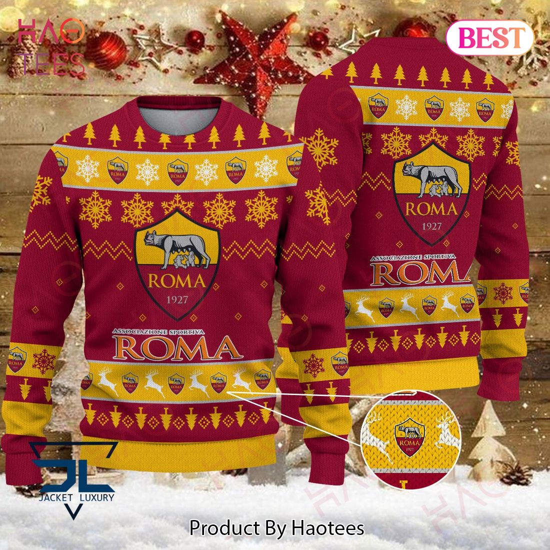 HOT AS Roma 1927 Christmas Luxury Brand Sweater Limited Edition