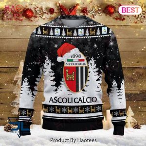 HOT Ascoli Calcio 1898 Black Mix White Christmas Luxury Brand Sweater Limited Edition
