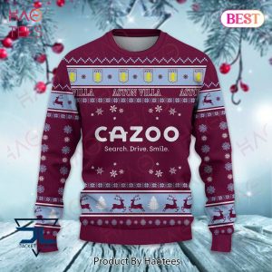 HOT Aston Villa F.C Cazoo Christmas Luxury Brand Sweater Limited Edition