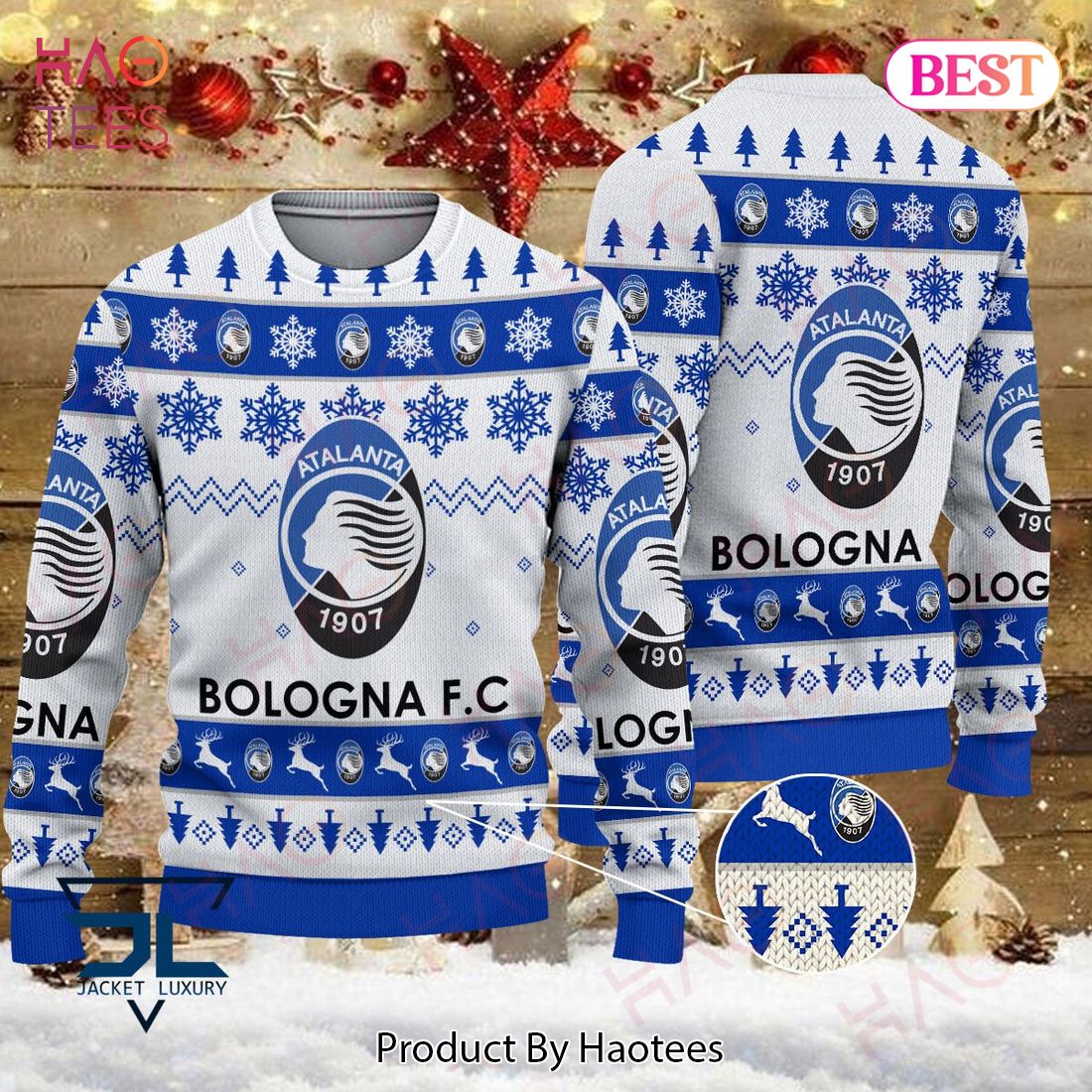 HOT Atalanta Bologna F.C Christmas Luxury Brand Sweater Limited Edition HOT Atalanta Bologna F.C Christmas Luxury Brand Sweater Limited Edition