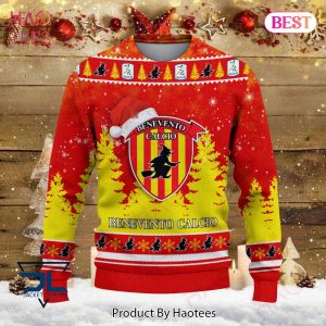 HOT Benevento Calcio Gold Mix Red Christmas Luxury Brand Sweater Limited Edition
