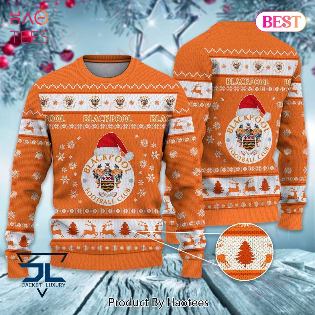 HOT Blackpool F.C Football Club Christmas Luxury Brand Sweater Limited Edition