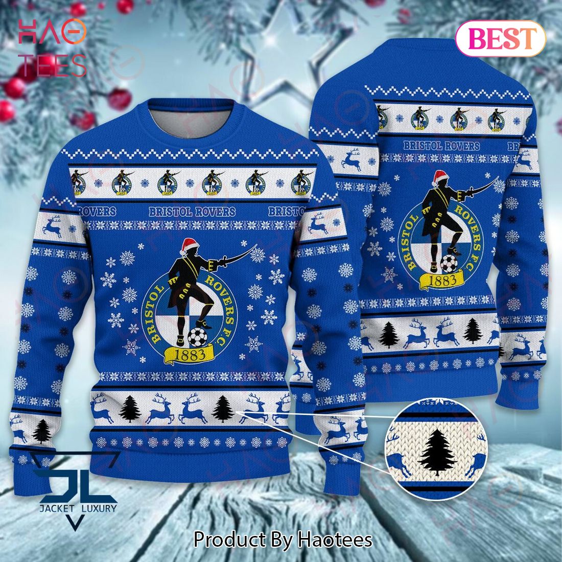 HOT Bristol Rovers 1883 Christmas Luxury Brand Sweater Limited Edition HOT Bristol Rovers 1883 Christmas Luxury Brand Sweater Limited Edition