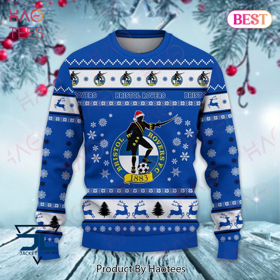 HOT Bristol Rovers 1883 Christmas Luxury Brand Sweater Limited Edition HOT Bristol Rovers 1883 Christmas Luxury Brand Sweater Limited Edition
