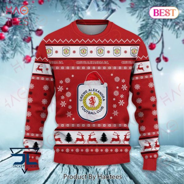 HOT Crewe Alexandra Red Mix White Christmas Luxury Brand Sweater Limited Edition