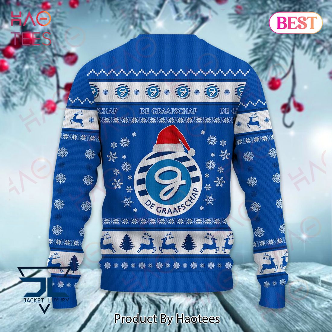 HOT De Graafschap Blue Mix White Christmas Luxury Brand Sweater Limited Edition
