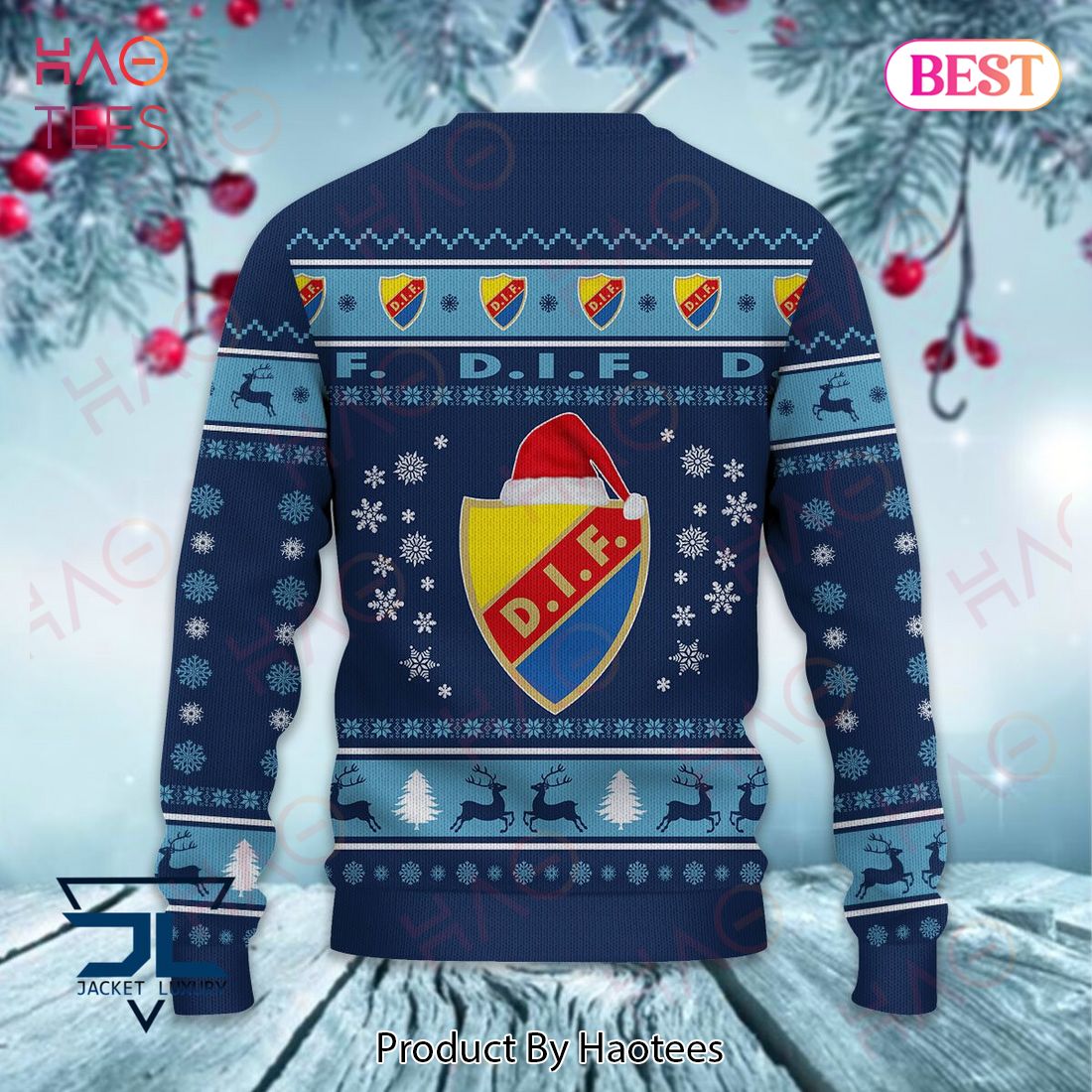 HOT DIF Blue Color Christmas Luxury Brand Sweater Limited Edition