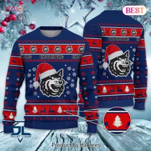 HOT EHC Freiburg Blue Mix Red Christmas Luxury Brand Sweater Limited Edition