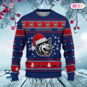 HOT EHC Freiburg Blue Mix Red Christmas Luxury Brand Sweater Limited Edition