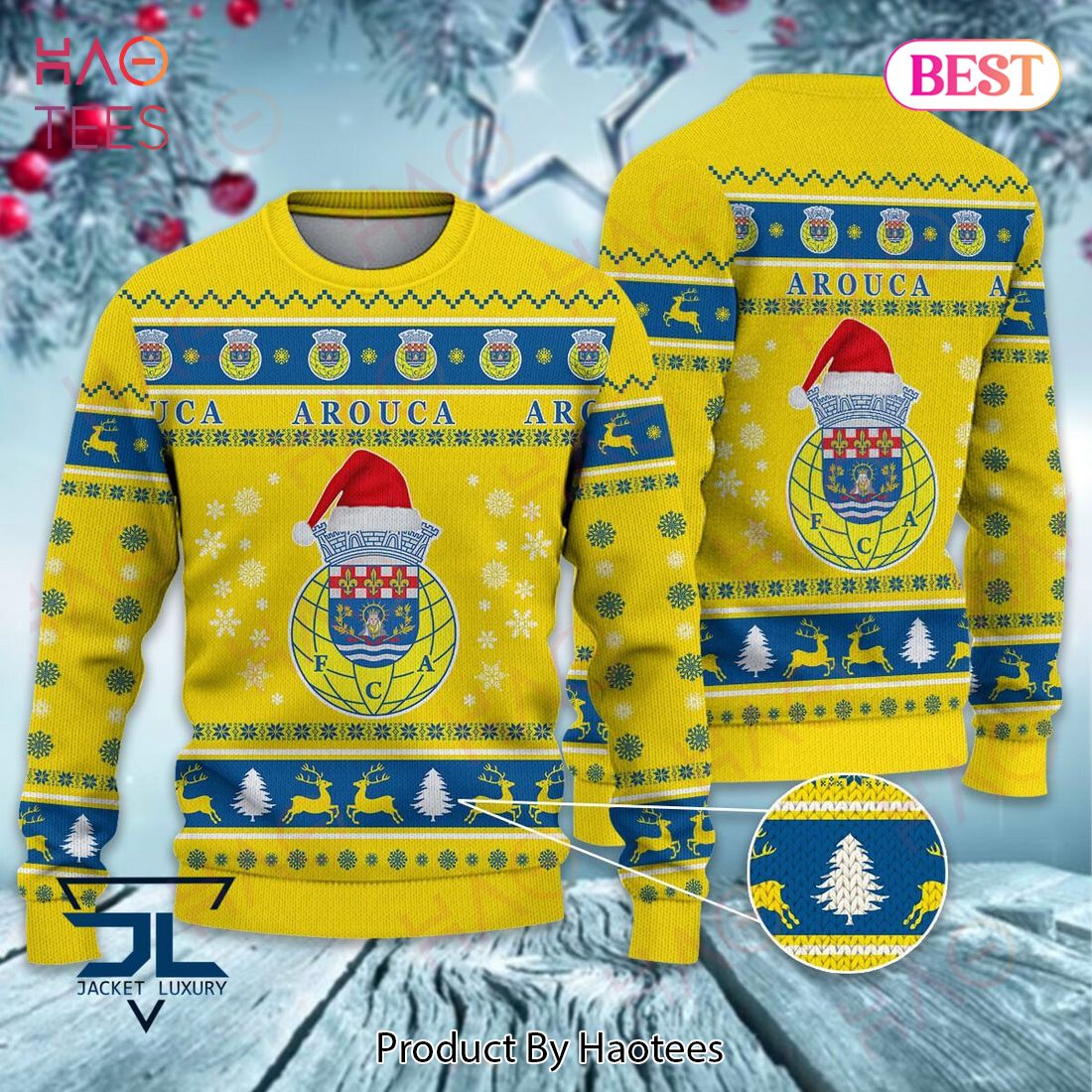 HOT FC Arouca Gold Mix Blue Christmas Luxury Brand Sweater Limited Edition
