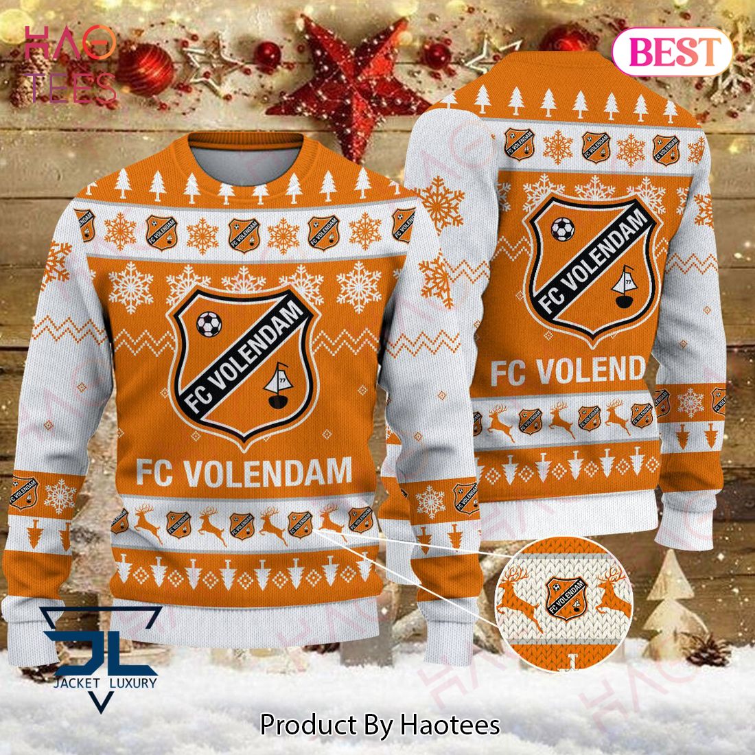 HOT FC Volendam White Mix Orange  Luxury Brand Sweater Limited Edition