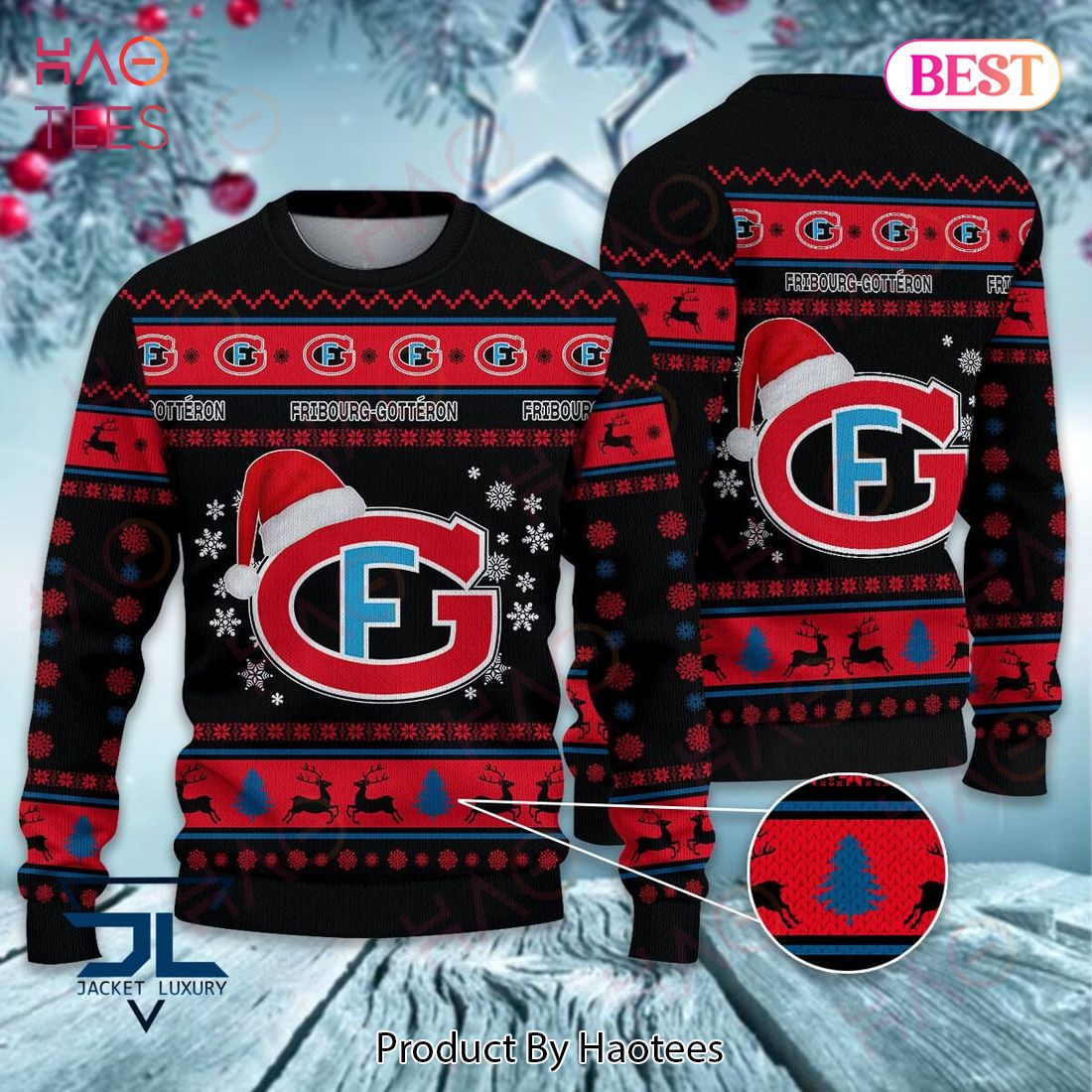 HOT Fribourg-Gotteron Christmas Luxury Brand Sweater Limited Edition