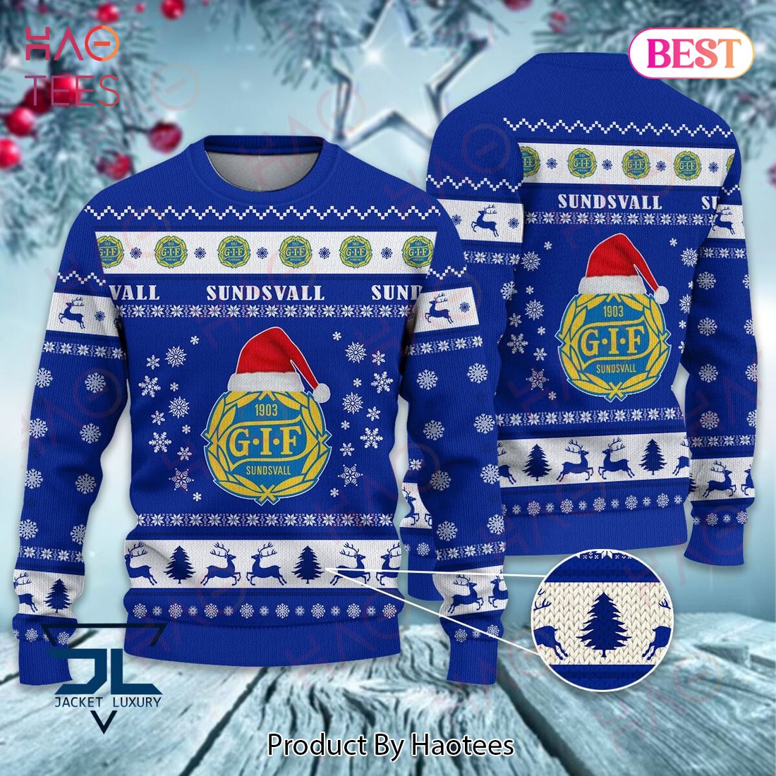 HOT GIF Sundsvall 1903 Christmas Luxury Brand Sweater Limited Edition