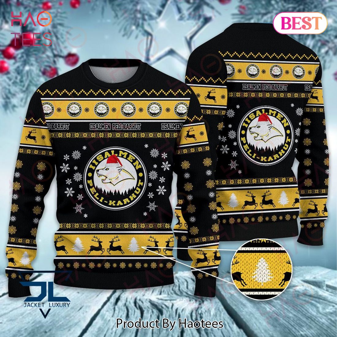 Iisalmen Peli-Karhut Black Mix Gold Luxury Brand Sweater Limited Edition