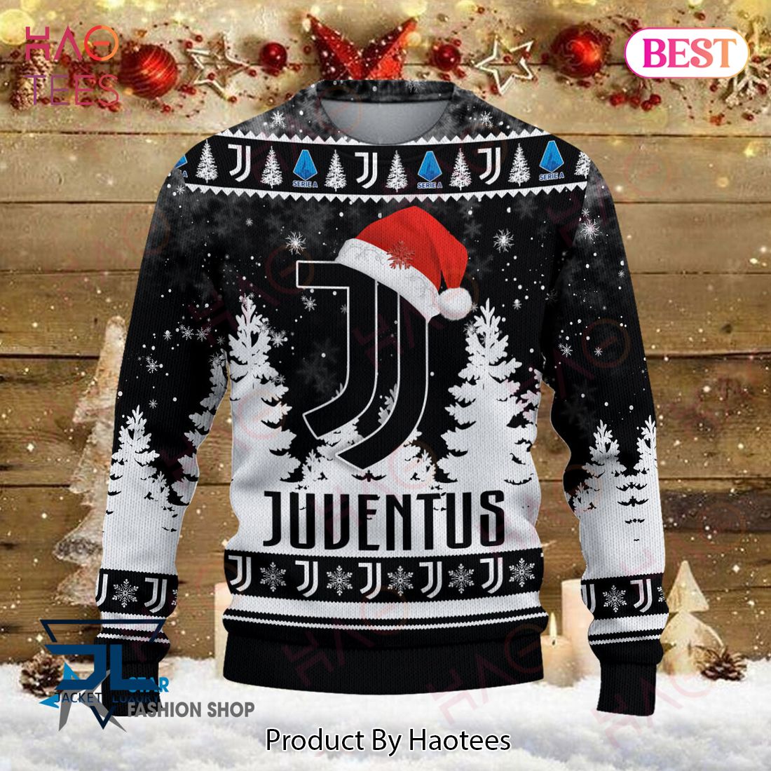 Juventus Black Mix White Luxury Brand Sweater Limited Edition Juventus Black Mix White Luxury Brand Sweater Limited Edition