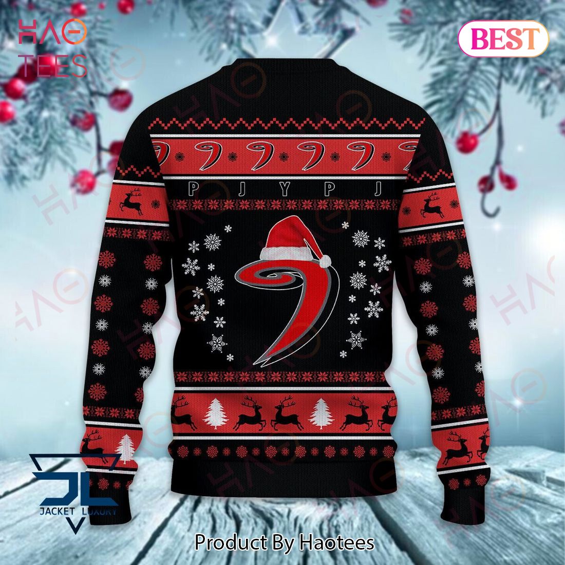 JYP Black Mix Red Luxury Brand Sweater Limited Edition JYP Black Mix Red Luxury Brand Sweater Limited Edition