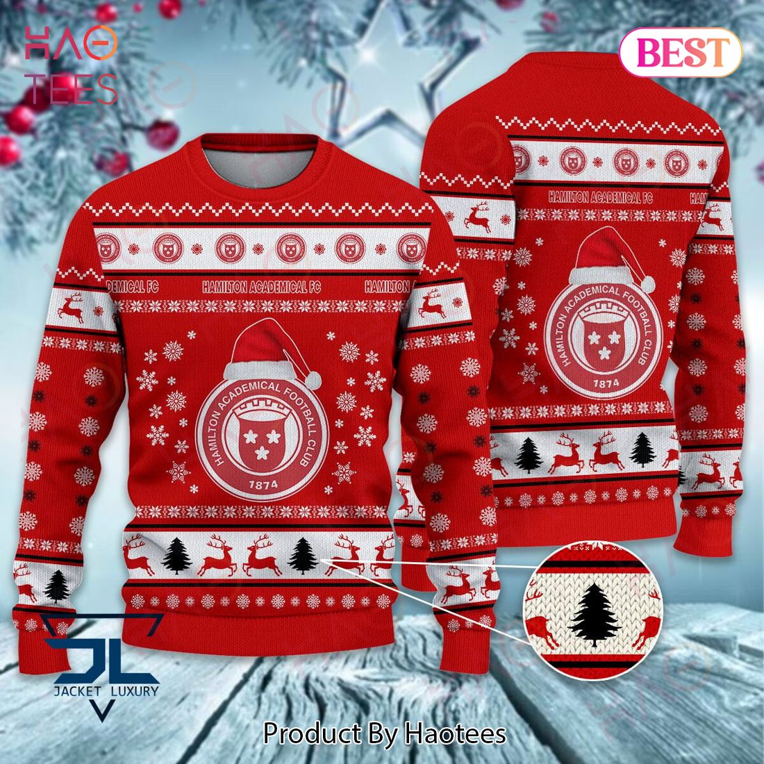 NEW Hamilton Academical F.C Christmas Luxury Brand Sweater Limited Edition NEW Hamilton Academical F.C Christmas Luxury Brand Sweater Limited Edition