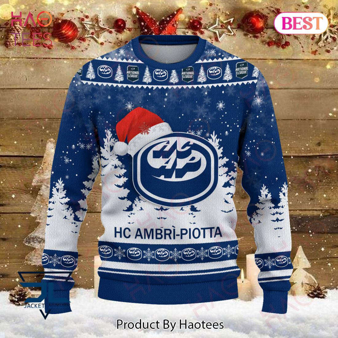 NEW HC Ambri-Piotta Blue Mix White Luxury Brand Sweater Limited Edition NEW HC Ambri-Piotta Blue Mix White Luxury Brand Sweater Limited Edition