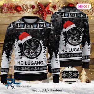NEW HC Lugano Black Mix White Luxury Brand Sweater Limited Edition
