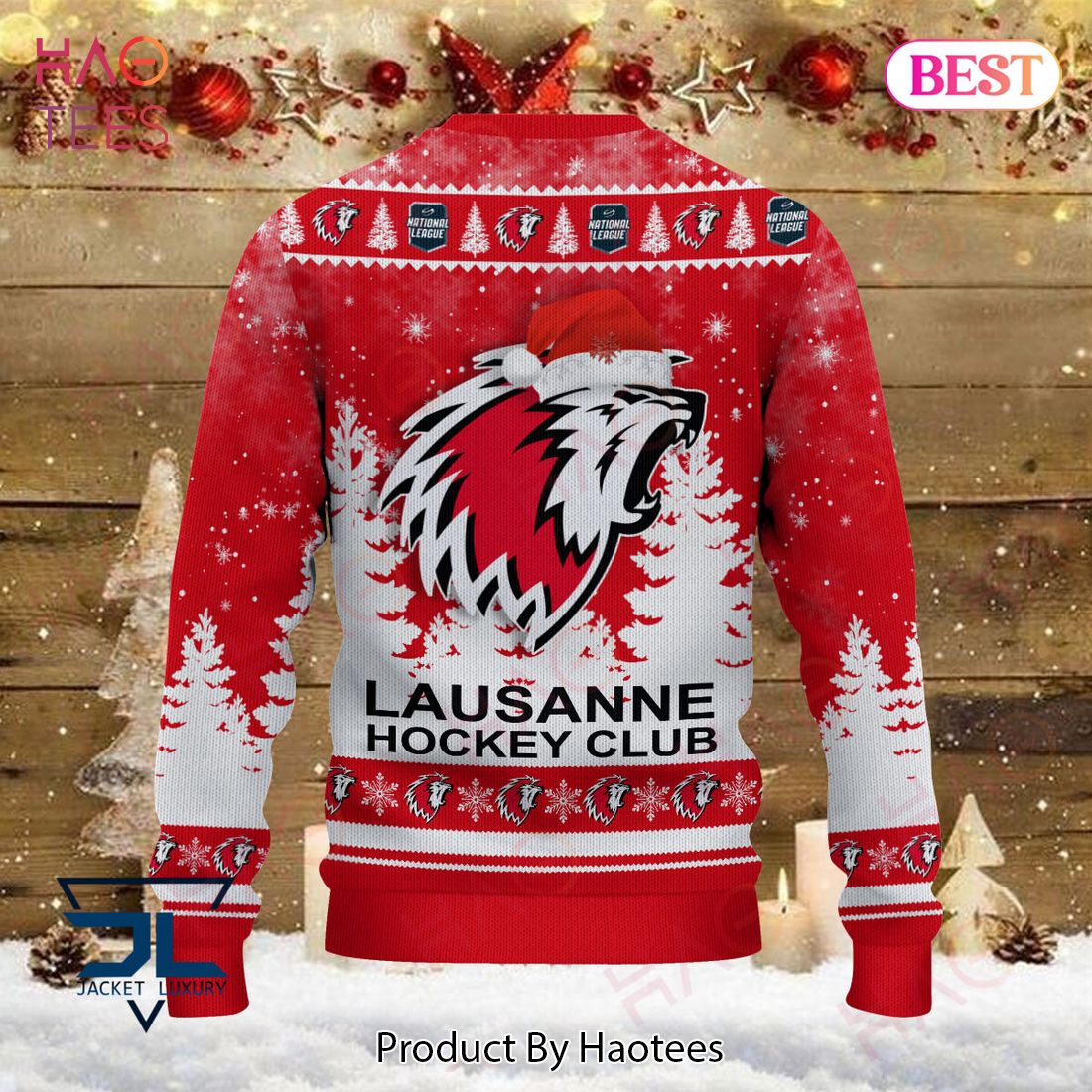 NEW Lausanne Hockey Club Red Mix White Luxury Brand Sweater Limited Edition NEW Lausanne Hockey Club Red Mix White Luxury Brand Sweater Limited Edition