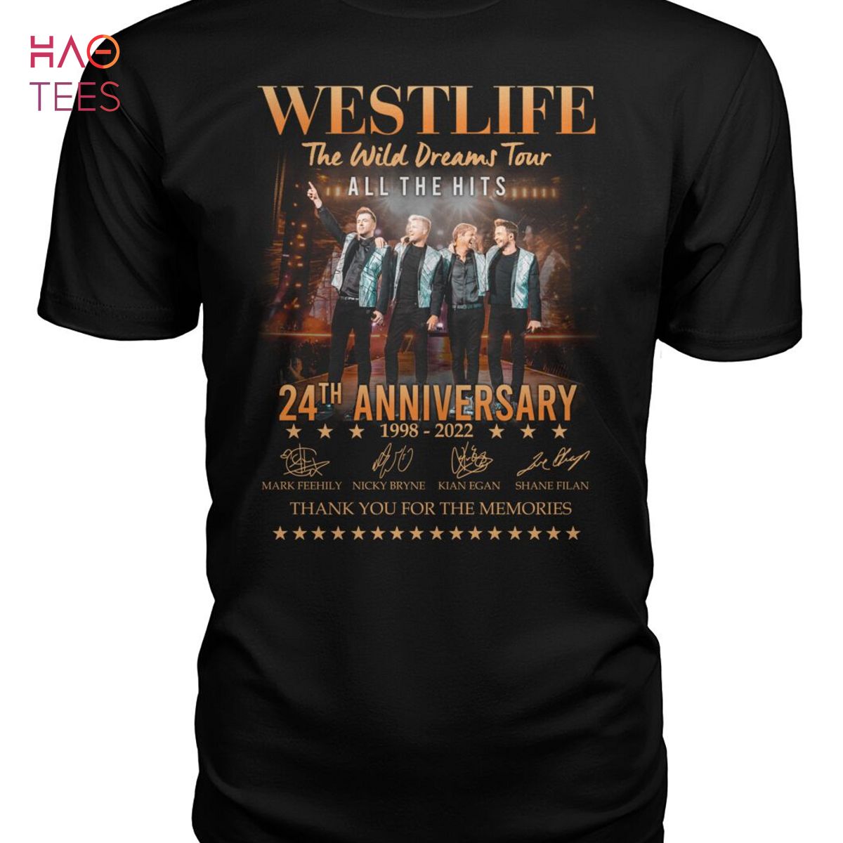 NEW Westlife 24 Anniversary 1998-2022 Shirt NEW Westlife 24 Anniversary 1998-2022 Shirt