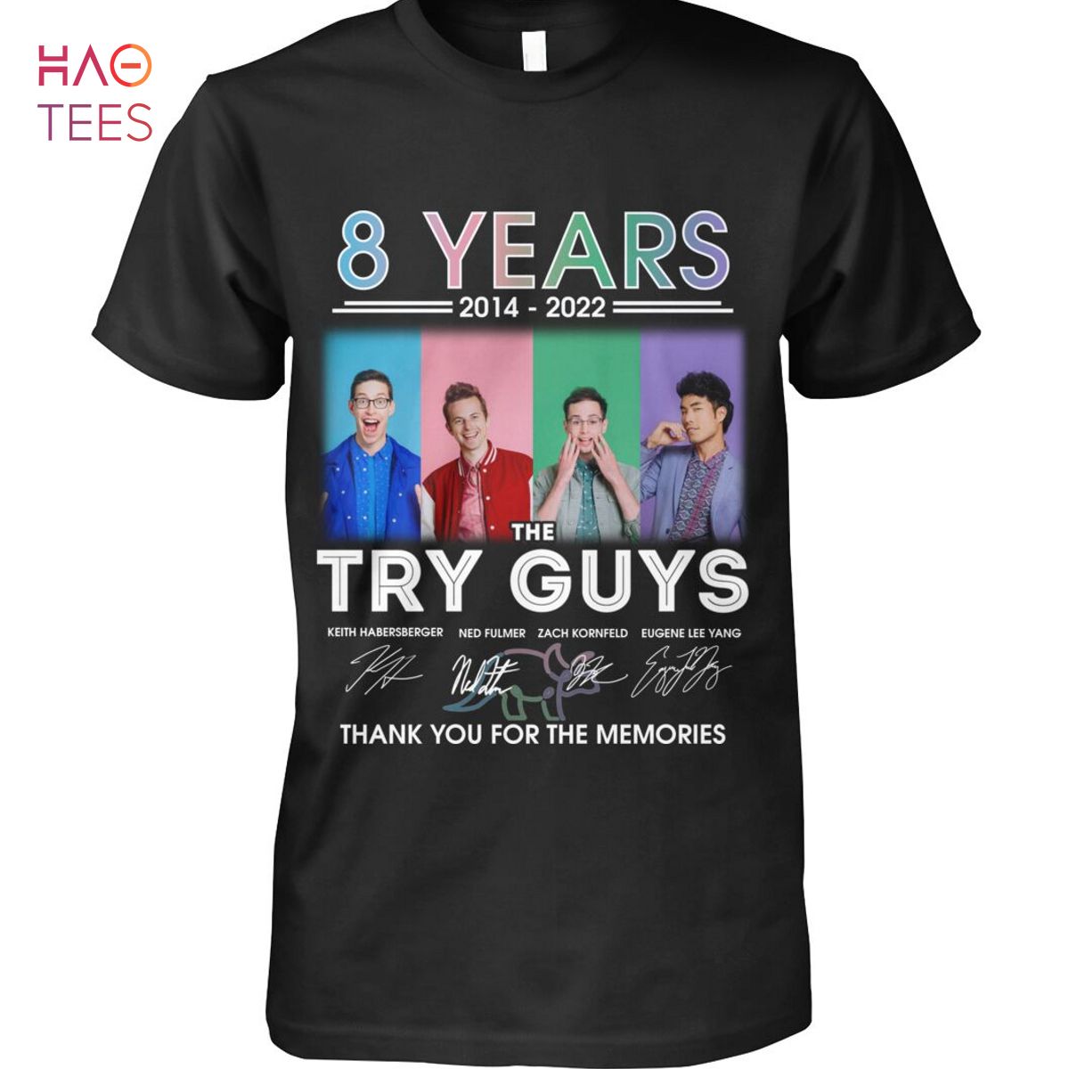 8 Years 2014-2022 The Try Guys Thank You For The Memories Shirt