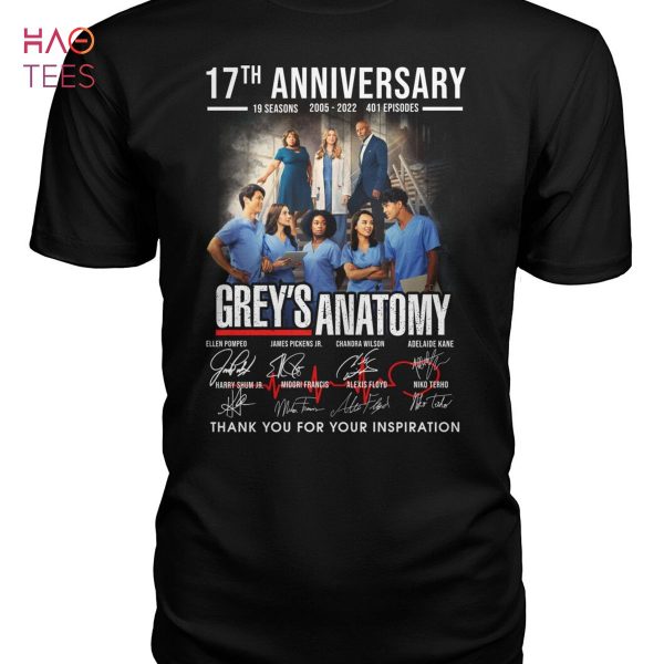17 Anniversary 2005-2022 Grey’s Anatomy Thank You For Your Inspiration Shirt