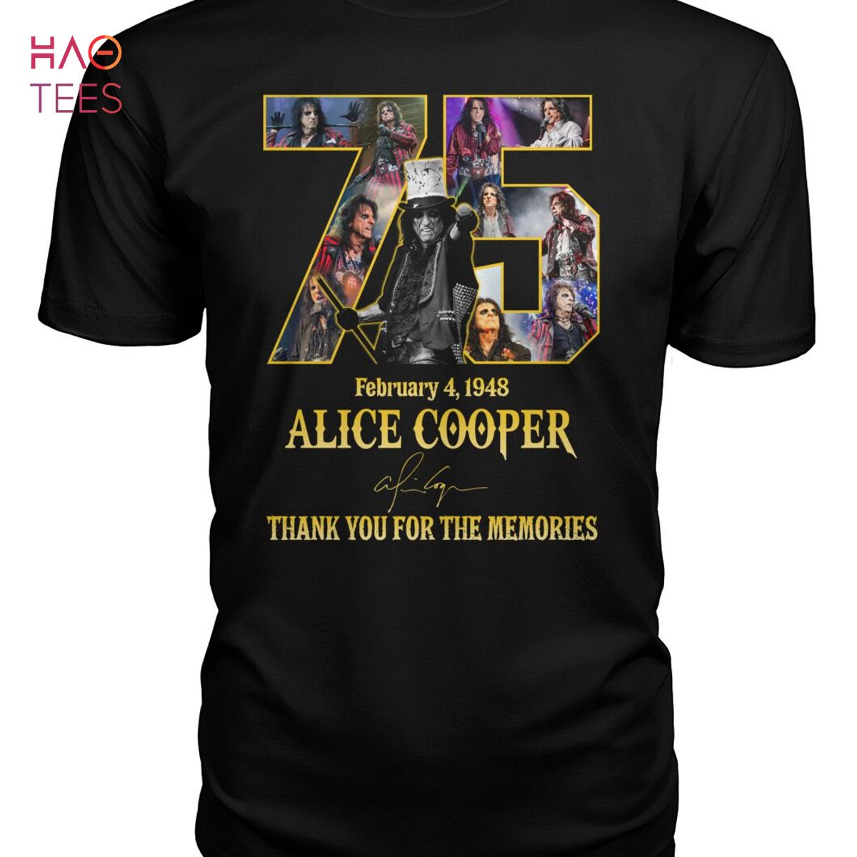 75 February 4 1948 Alice Cooper Thank You For The Memories Shirt 75 February 4 1948 Alice Cooper Thank You For The Memories Shirt