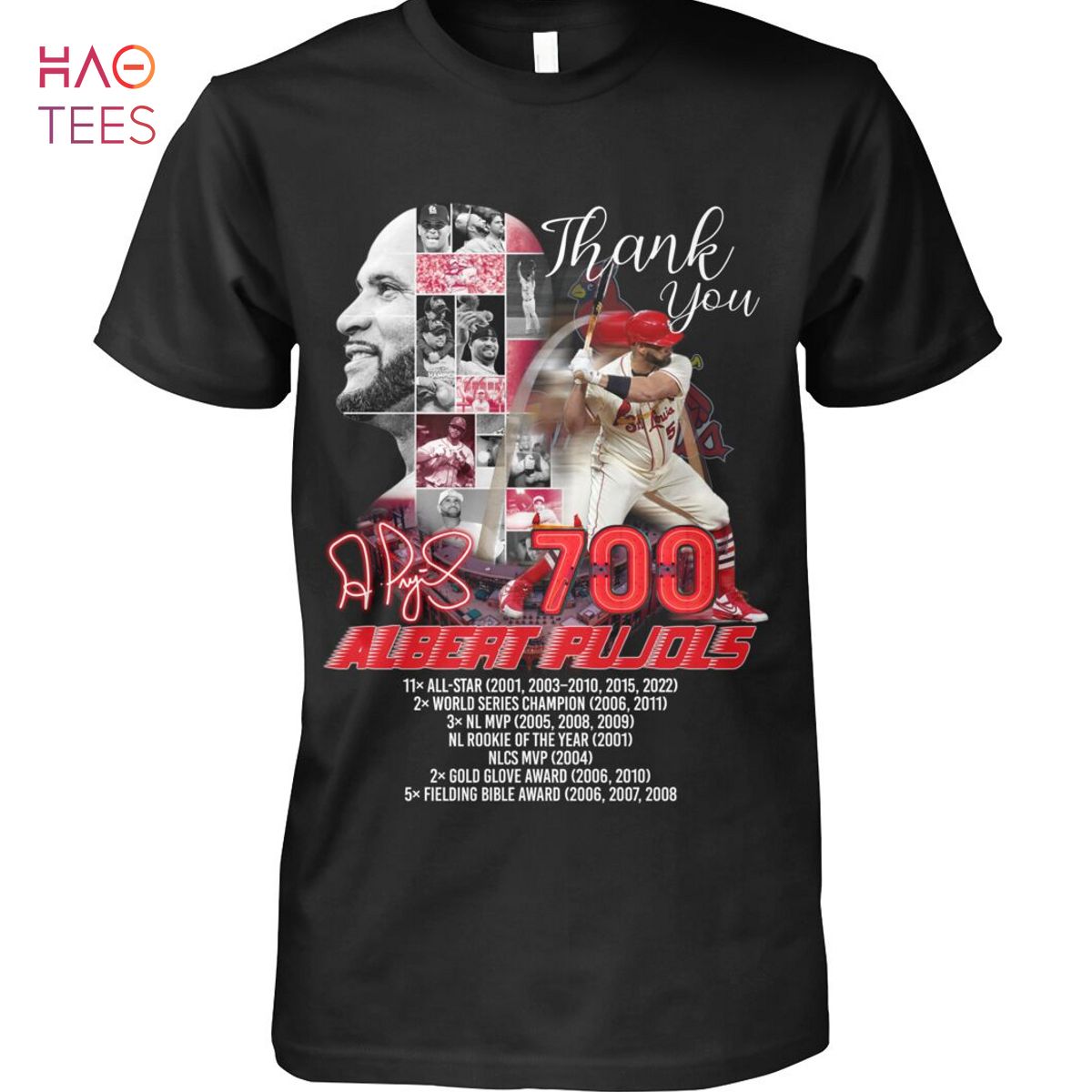 Thank You Albeat Pujols 700 Shirt Limited Edition