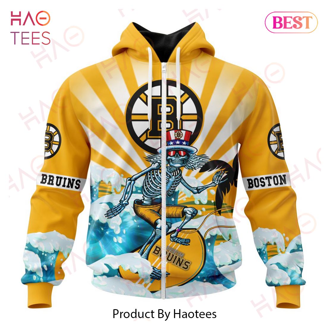 NHL Boston Bruins Specialized Kits For The Grateful Dead Hoodie NHL Boston Bruins Specialized Kits For The Grateful Dead Hoodie