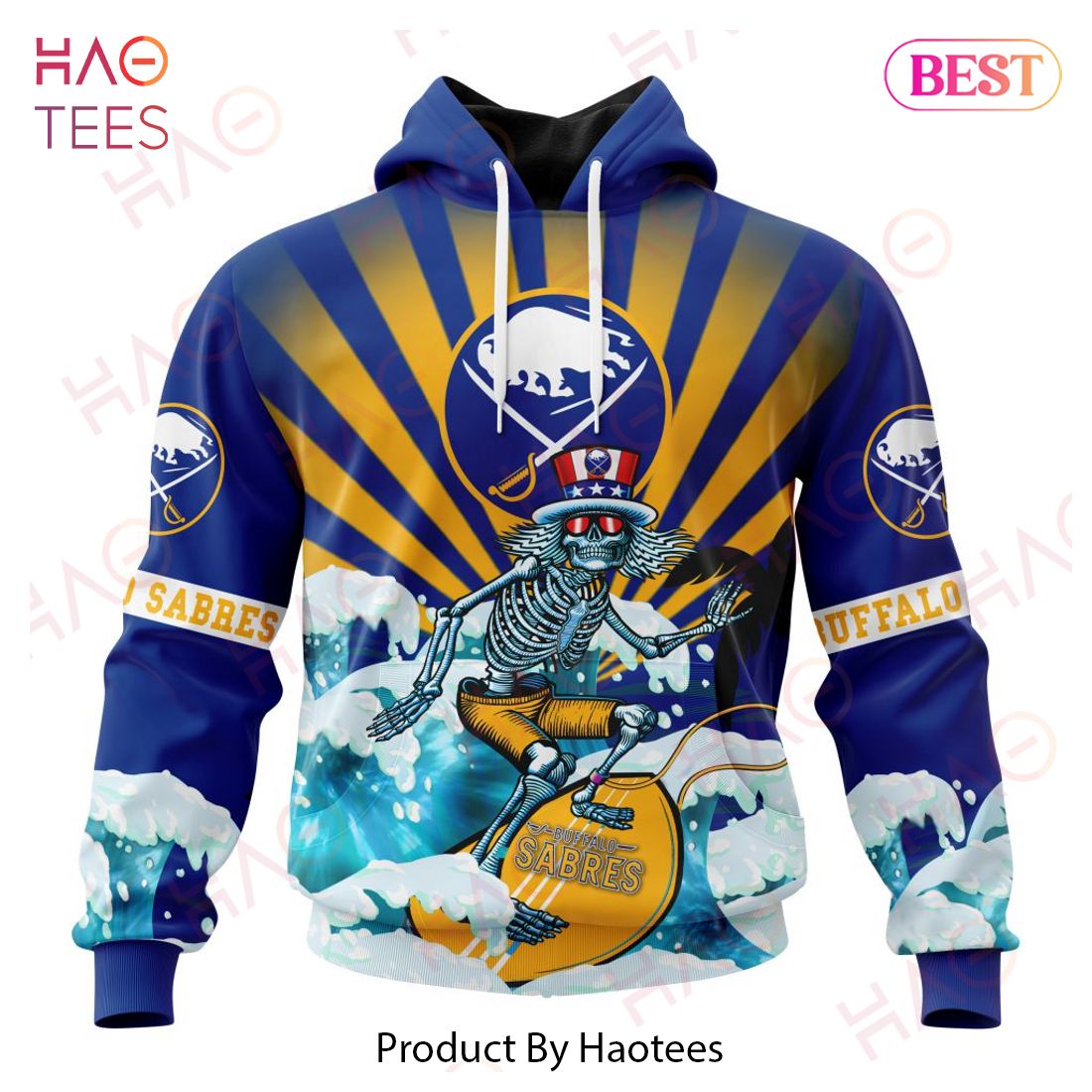 NHL Buffalo Sabres Specialized Kits For The Grateful Dead Hoodie NHL Buffalo Sabres Specialized Kits For The Grateful Dead Hoodie