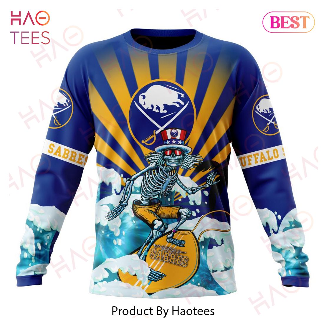 NHL Buffalo Sabres Specialized Kits For The Grateful Dead Hoodie NHL Buffalo Sabres Specialized Kits For The Grateful Dead Hoodie