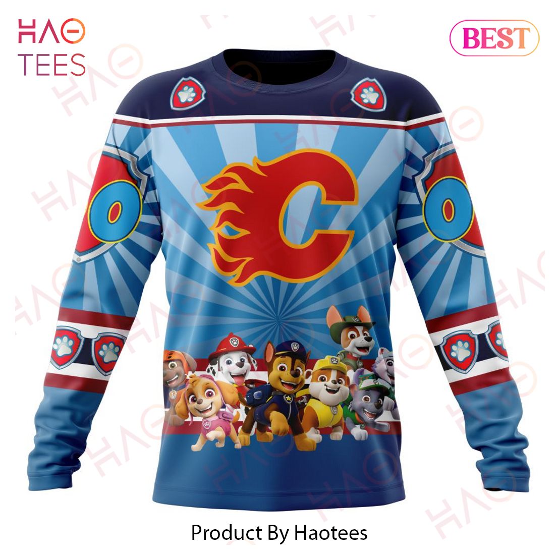 NHL Calgary Flames Special Paw Patrol Kits Hoodie NHL Calgary Flames Special Paw Patrol Kits Hoodie