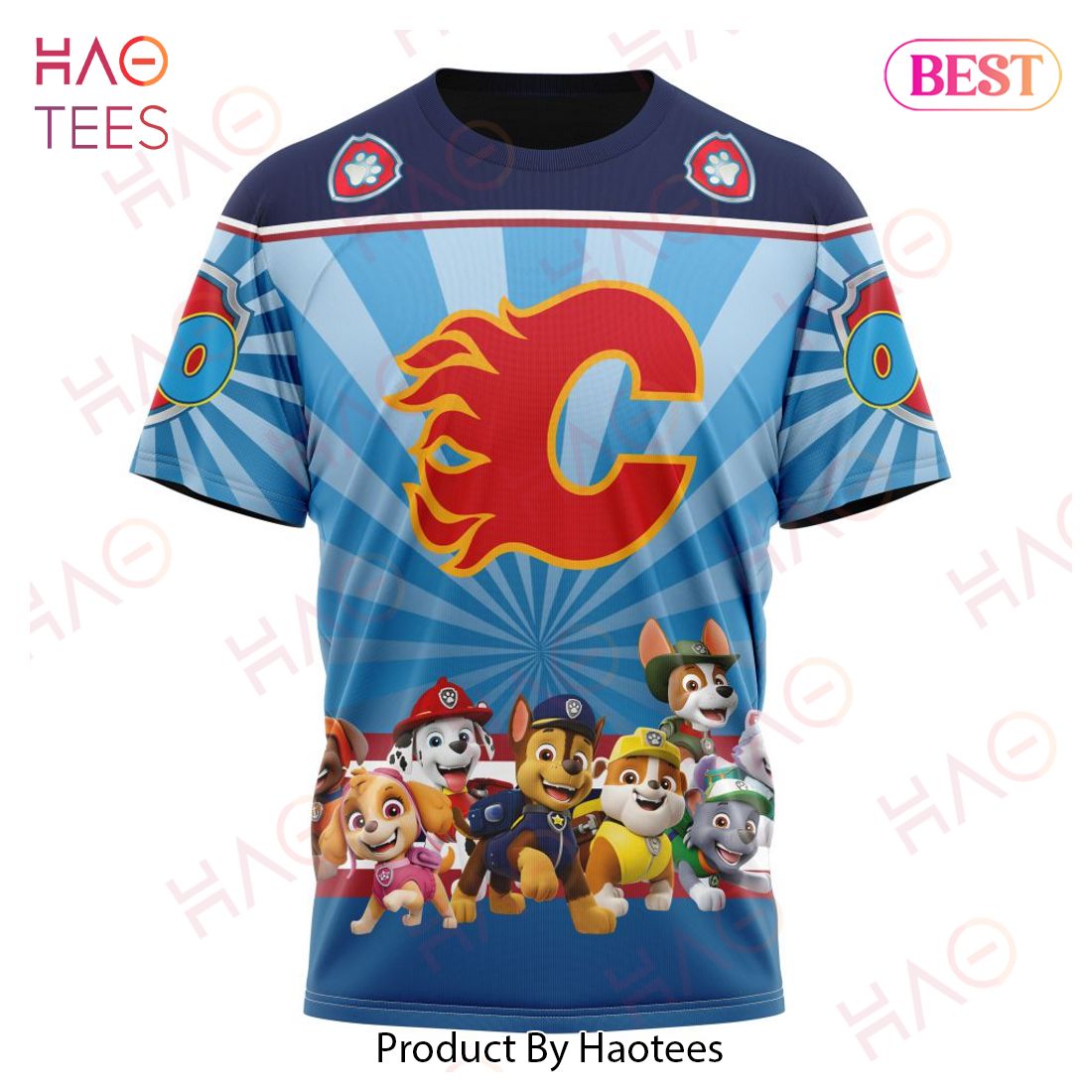 NHL Calgary Flames Special Paw Patrol Kits Hoodie NHL Calgary Flames Special Paw Patrol Kits Hoodie